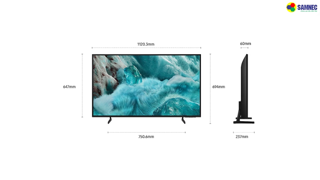 Thiết kế Smart Tivi QLED Vision AI 4K 50 inch Samsung QA50Q7FAAKXXV
