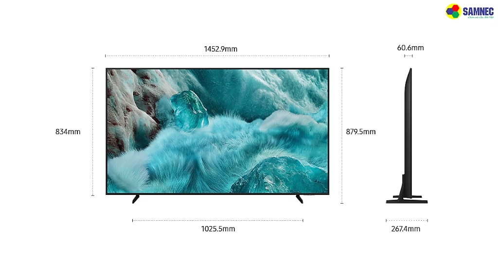 Thiết kế Smart Tivi QLED Vision AI 4K 65 inch Samsung QA65Q7FAAKXXV