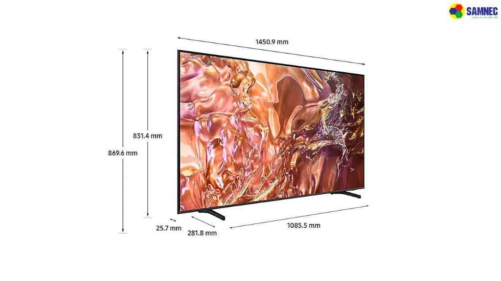 Thiết kế Smart Tivi Samsung QLED 4K 65 inch QA65QE1DAKXXV