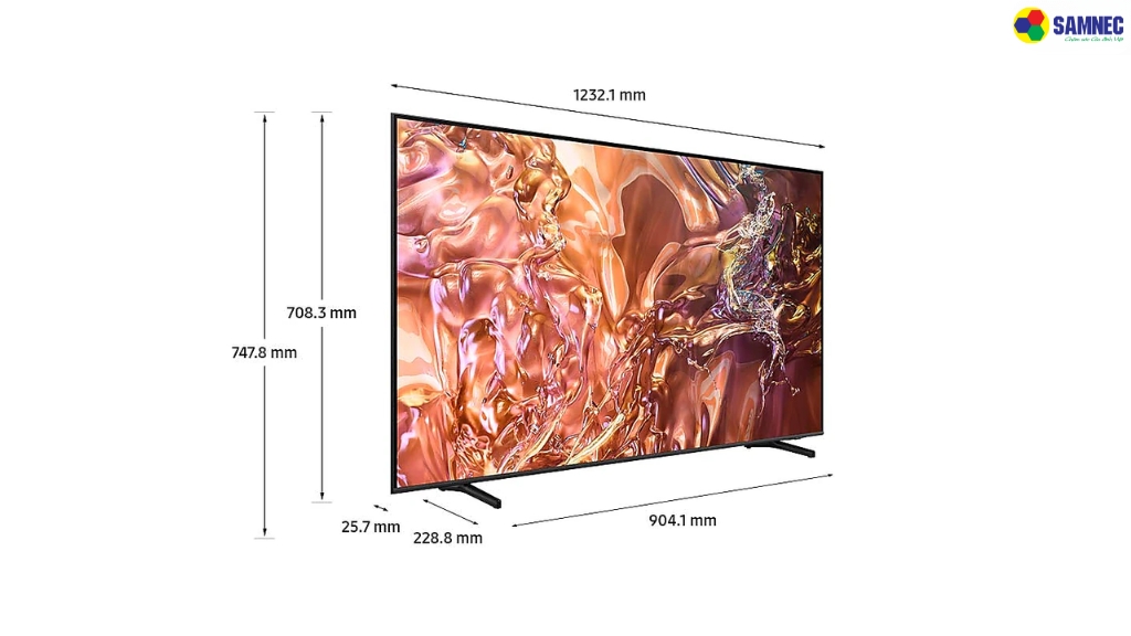 Thiết kế Smart Tivi Samsung QLED 4K 55 inch QA55QE1DAKXXV