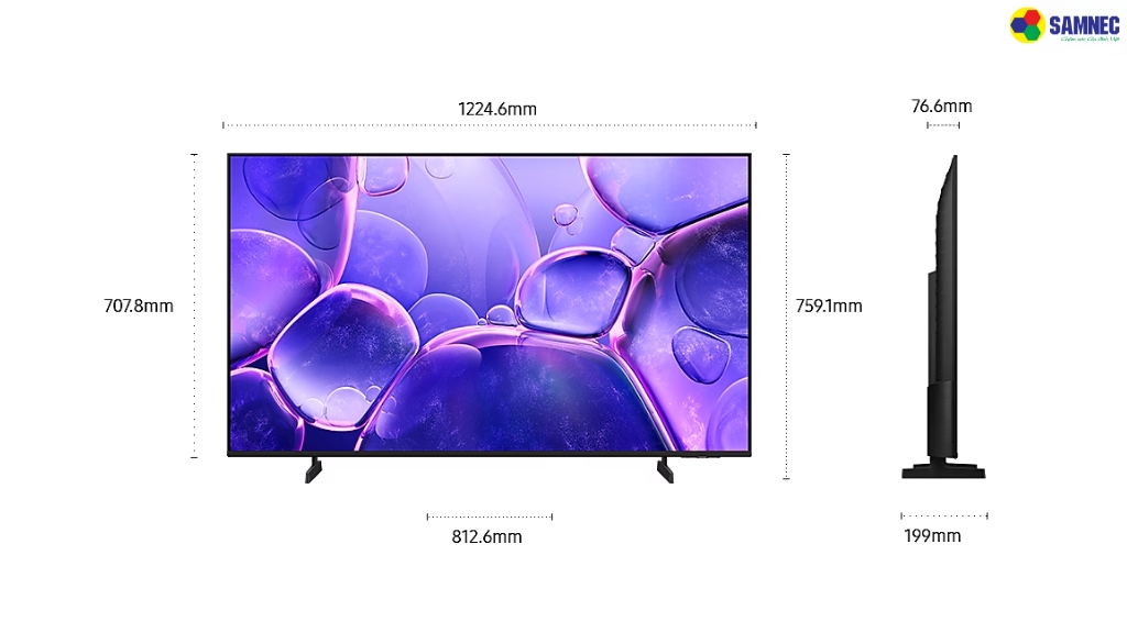 Smart Tivi Samsung UA55U8000FKXXV sở hữu thiết kế MetalStream