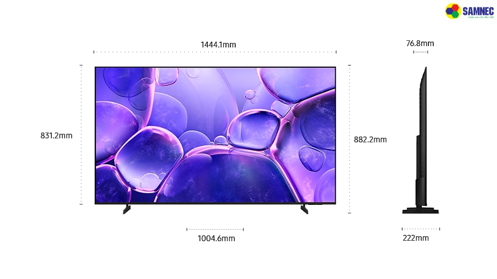 Smart Tivi Samsung UA65U8000FKXXV sở hữu thiết kế MetalStream