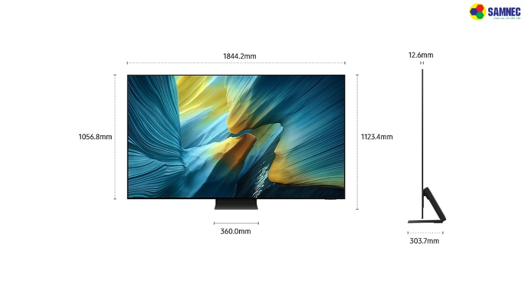 Thiết kế Smart Tivi OLED 4K Vision AI 83 Inch Samsung QA83S95FAEXXV