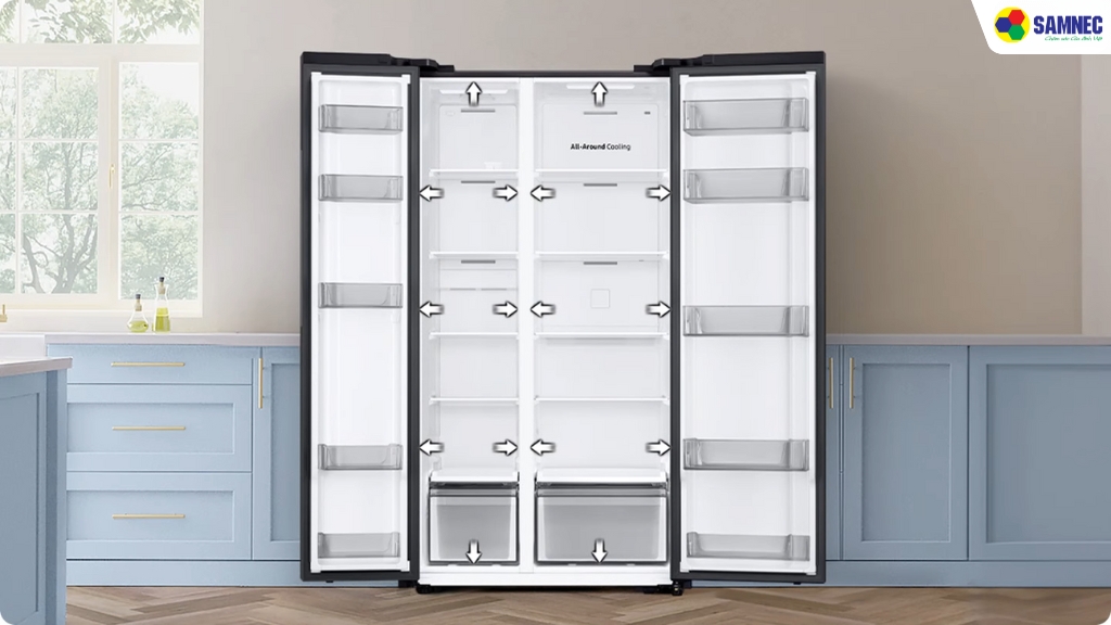 Công nghệ SpaceMax mở rộng không gian lưu trữ bên trong tủ lạnh