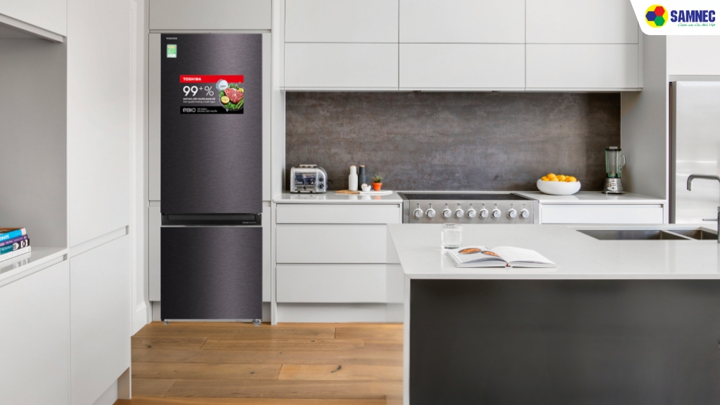 Thiết kế tủ lạnh Inverter 325 lít Toshiba GR-RB410WE-PMV(37)-SG