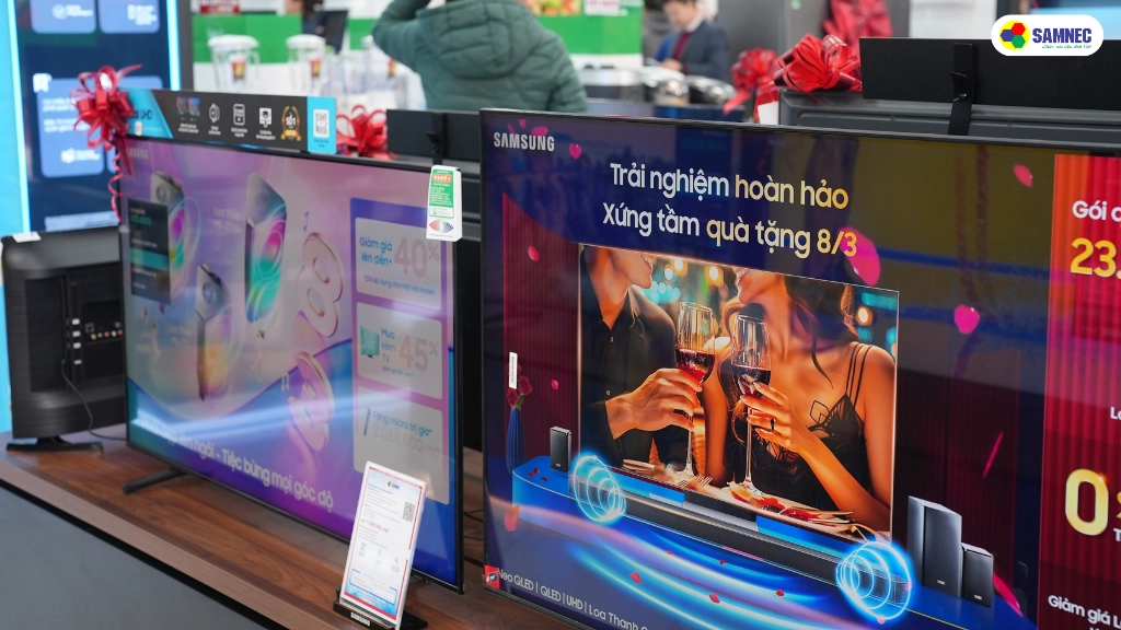 cách kiểm tra tivi hàng trưng bày