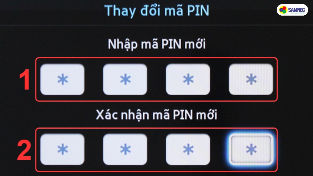 Đặt mã PIN cho tivi Samsung