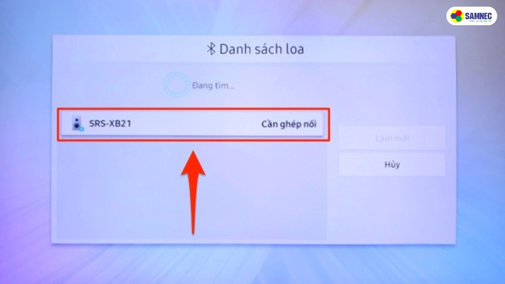 bước 5 kết nối tivi samsung với loa bluetooth
