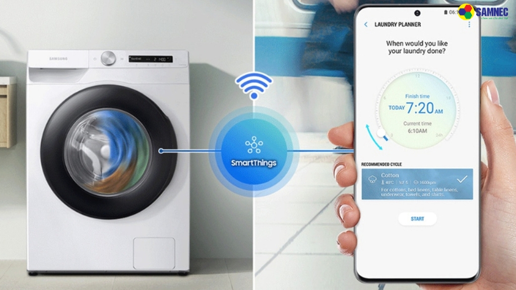 Ứng dụng SmartThings kết nối máy giặt với điện thoại