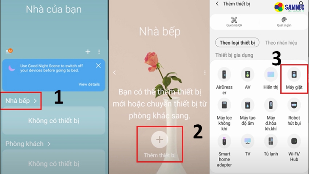 Thêm máy giặt nhà bạn vào SmartThings