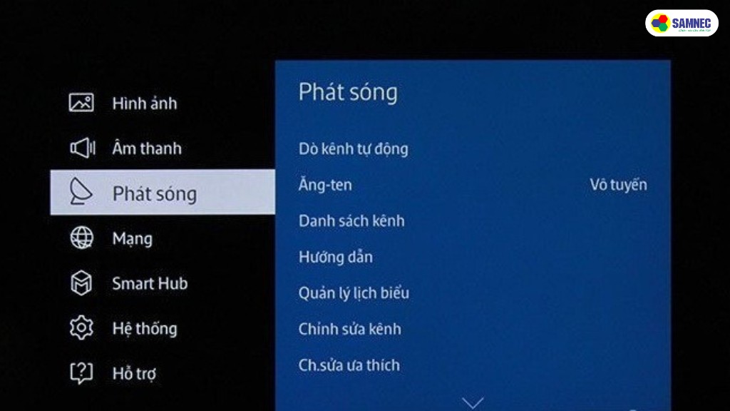 Dò kênh chưa chính xác