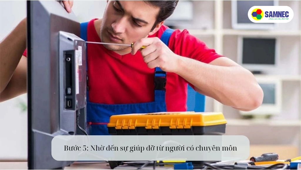 nhờ đội ngũ chuyên môn kiểm tra khi tv không lên nguồn