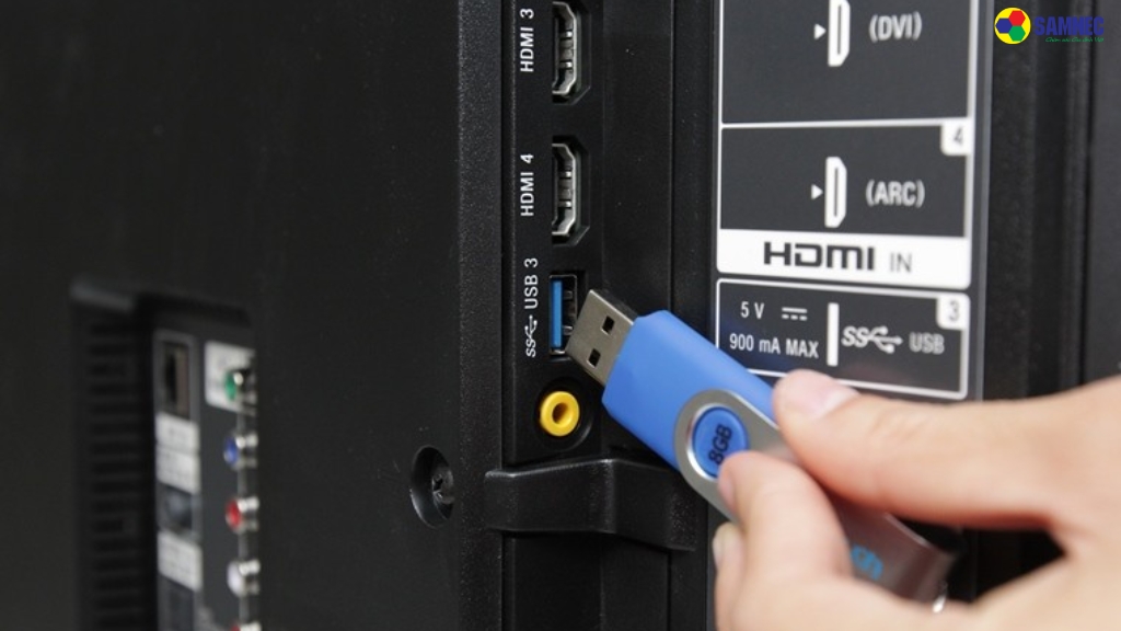 Cổng USB trên tivi Sony