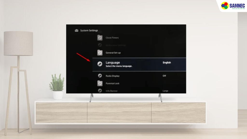 Chọn ngôn ngữ hiển thị