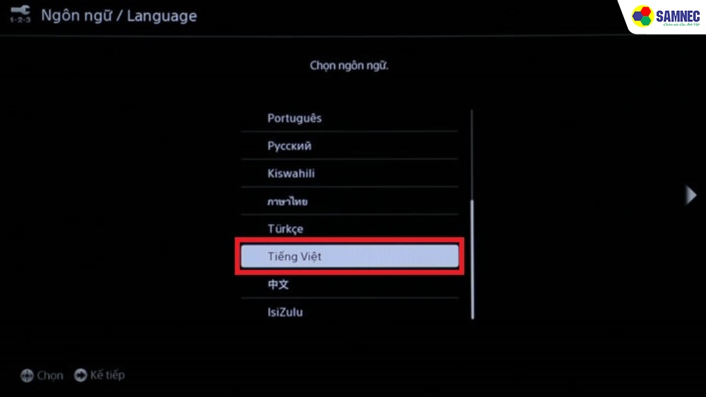 Hoàn tất cài đặt giao diện tiếng Việt