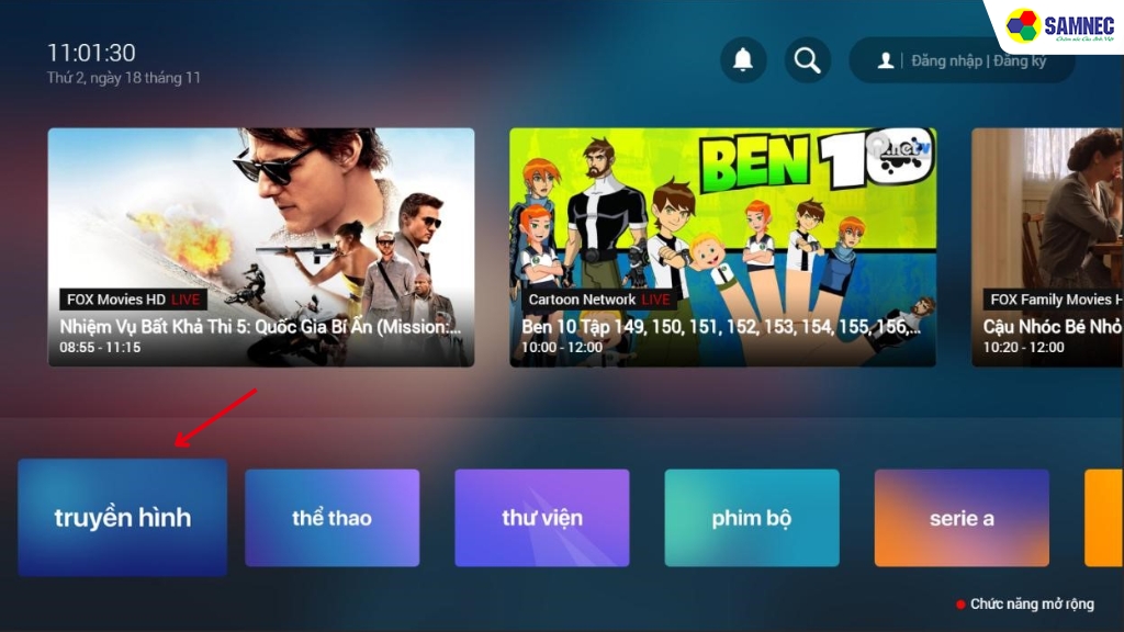 xem những kênh truyền hình thông dụng