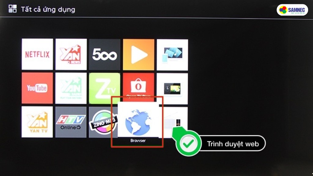  Chọn Internet Browser