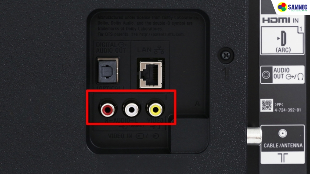 Kết nối điện thoại iPhone với tivi Toshiba bằng cổng Analog