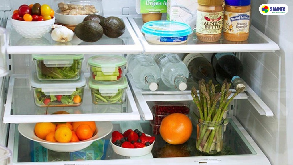 khay kính chịu lực tủ lạnh dễ dàng sắp xếp và tìm kiếm thực phẩm