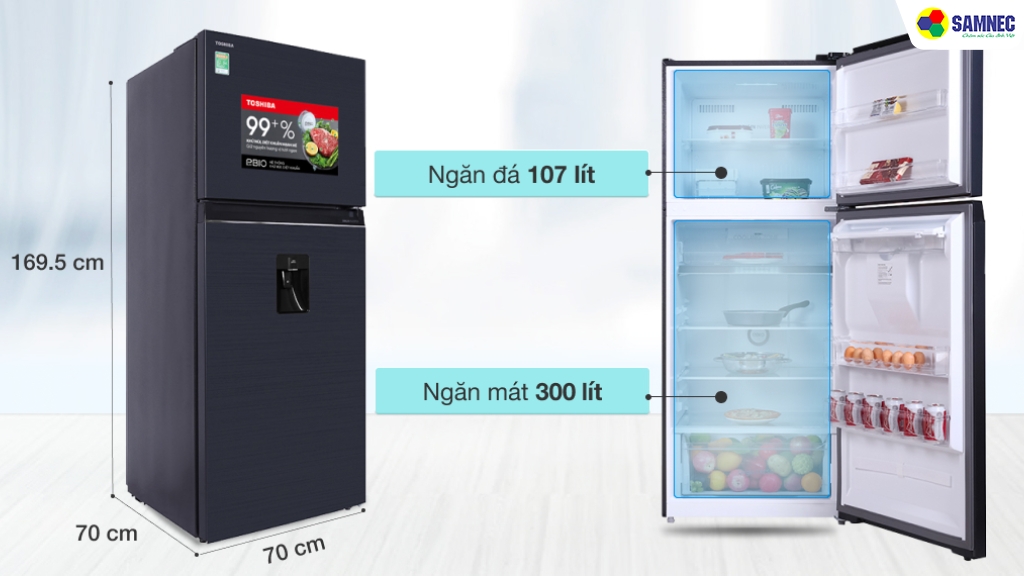 Tủ lạnh 400 lít phù hợp với không gian nào