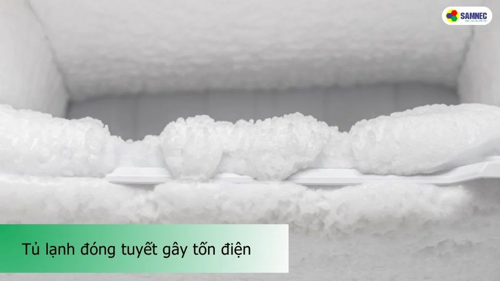 tủ lạnh đóng tuyết có tốn điện không