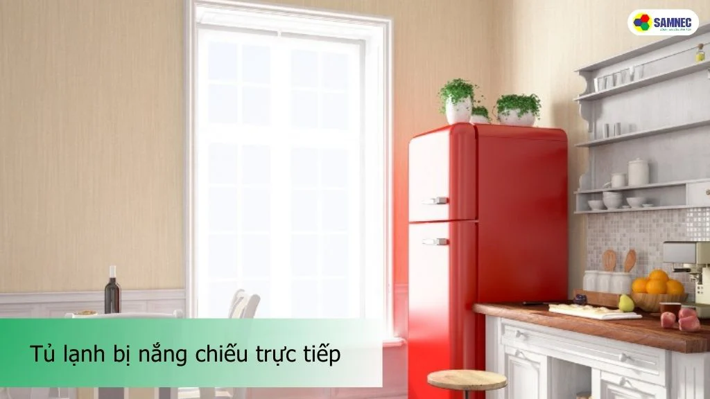 tủ lạnh để sai vị trí