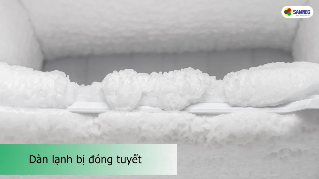 dàn lạnh của tủ lạnh hitachi bị đóng tuyết