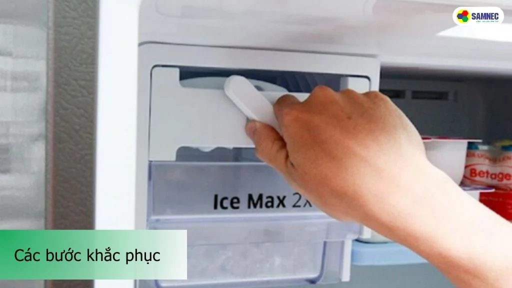 cách xử lý khi tủ lạnh hitachi không rơi đá