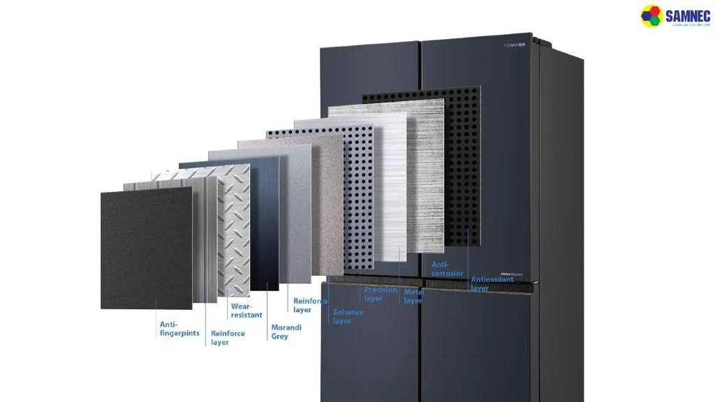 Thiết kế tủ lạnh Multi Door 711 lít Toshiba GR-RF895WIA-PGV22-XK