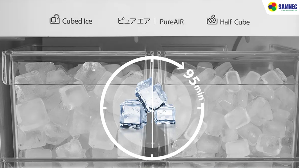 Làm đá tinh khiết 3 cấp độ với công nghệ Pure Ice