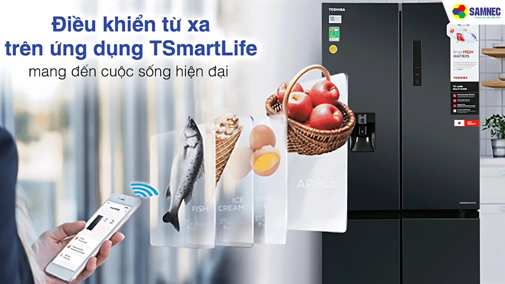 Hướng dẫn kết nối điện thoại với tủ lạnh Toshiba