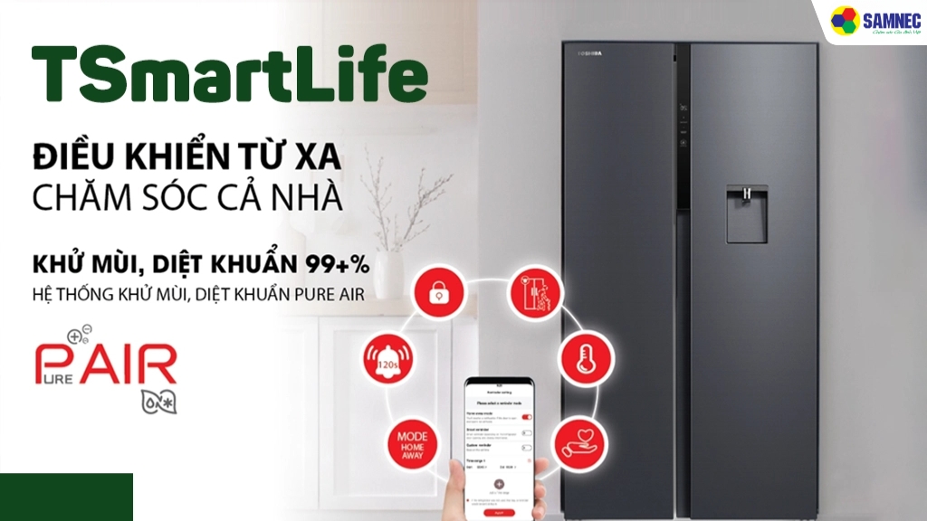Một số mẫu tủ lạnh Toshiba hỗ trợ kết nối ứng dụng TSmartLife