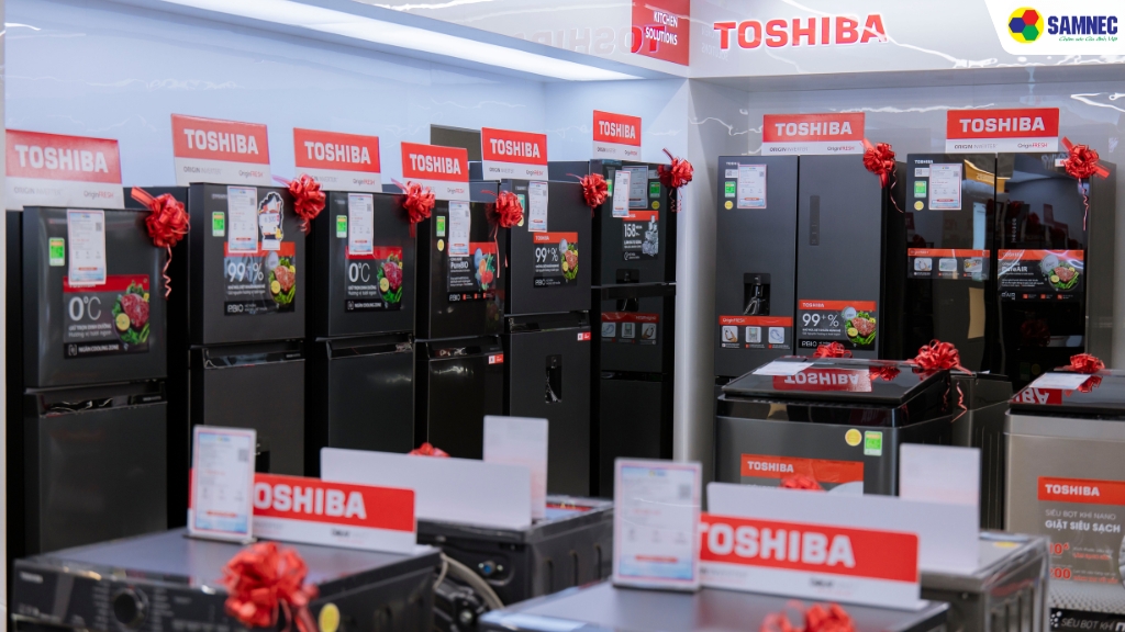 Mua tủ lạnh Toshiba chính hãng, giá tốt tại Điện máy Samnec
