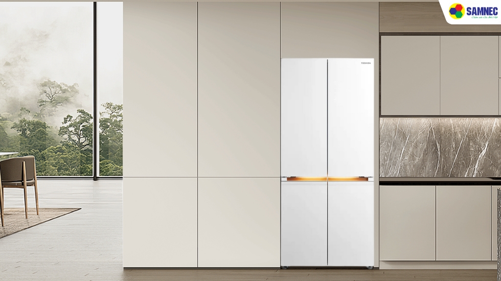 Thiết kế tủ lạnh toshiba