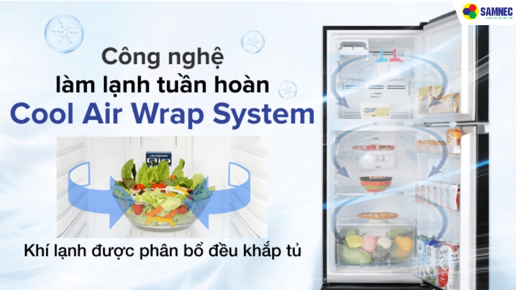 Cool Air Wrap System tủ lạnh toshiba