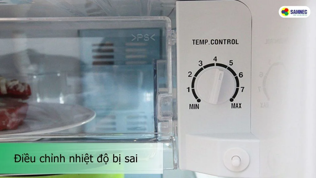 Điều chỉnh nhiệt độ tủ lạnh bị sai