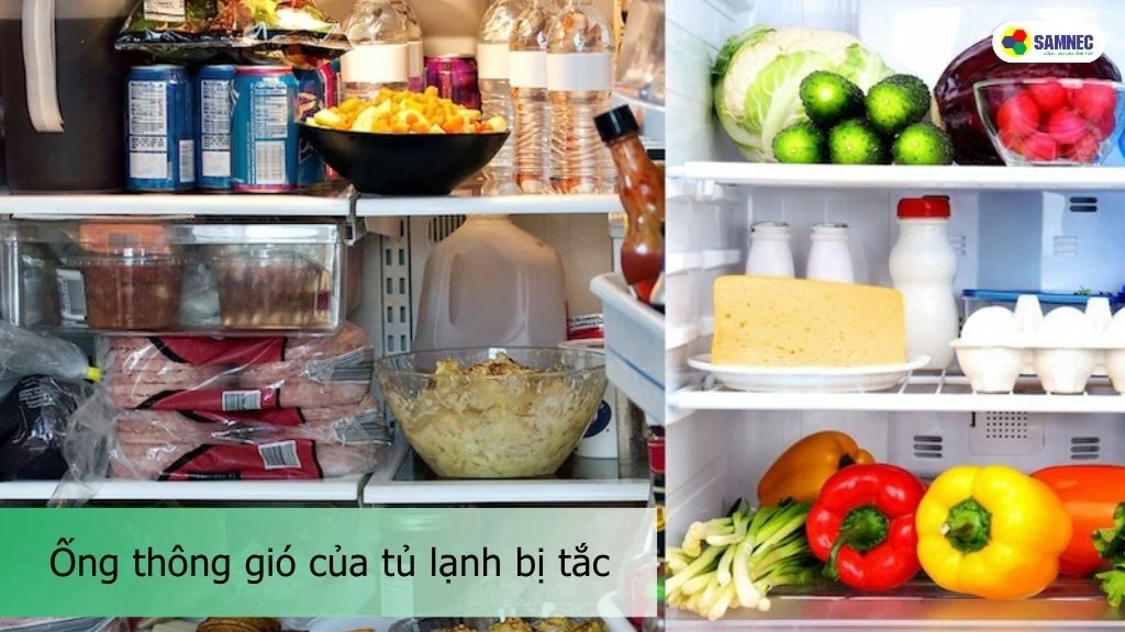 ống thông gió tủ lạnh toshiba bị tắc