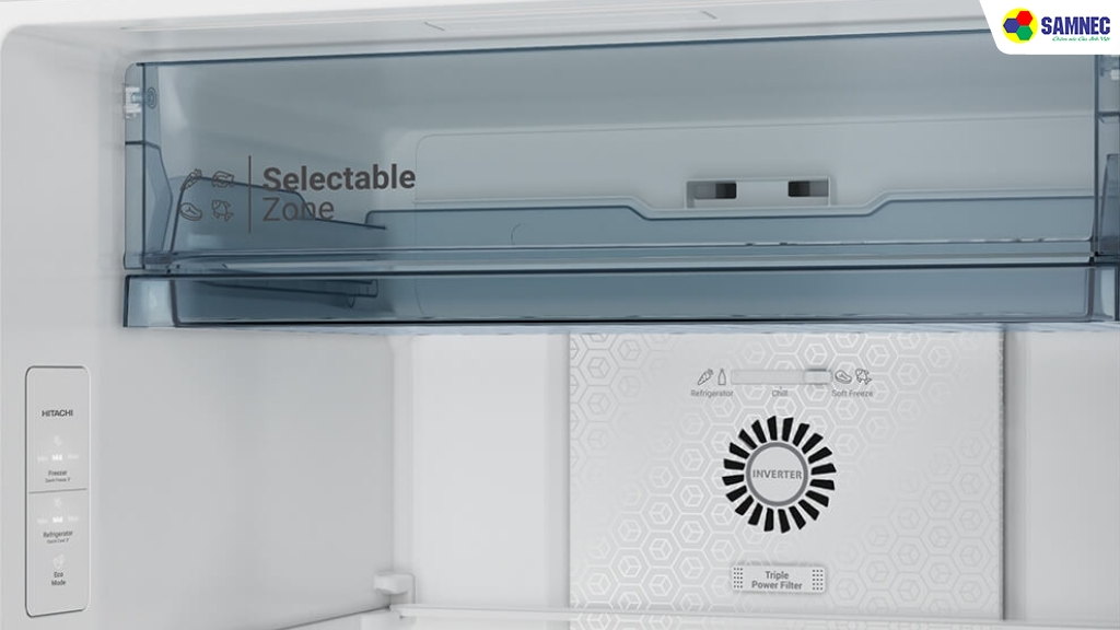 Ngăn Selectable Zone bảo quản ở nhiệt độ lý tưởng