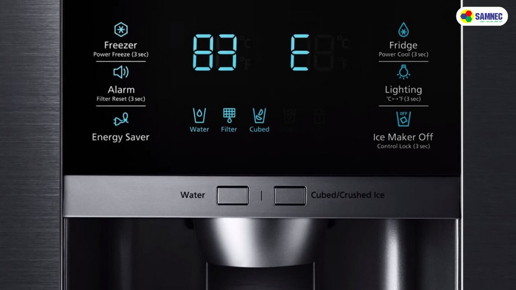 Cách điều chỉnh nhiệt độ tủ lạnh Samsung có bảng điều khiển