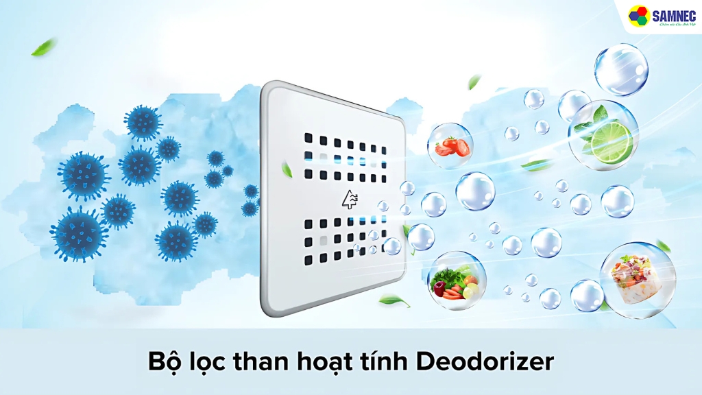 Bộ lọc than hoạt tính Deodorizer giúp diệt khuẩn tối đa