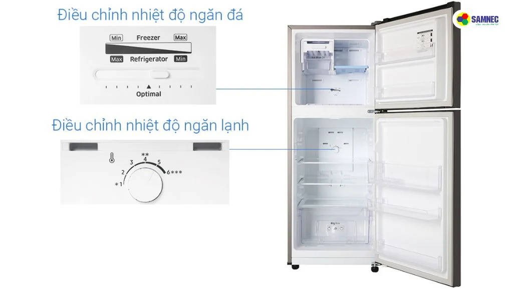 điều chỉnh nhiệt độ tủ lạnh samsung
