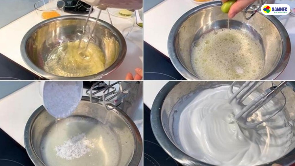 cách làm bánh bông lan bằng nồi chiên không dầu tại nhà