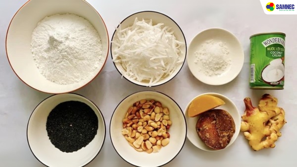 Nguyên liệu làm bánh sủi dìn