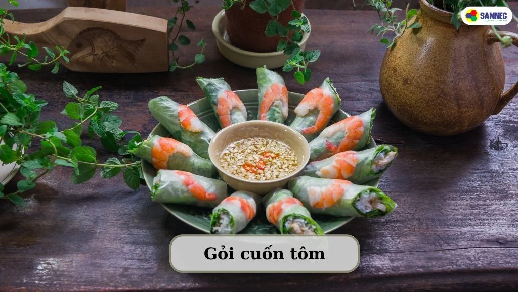 món ăn giải ngấy ngày tết - gỏi cuốn tôm