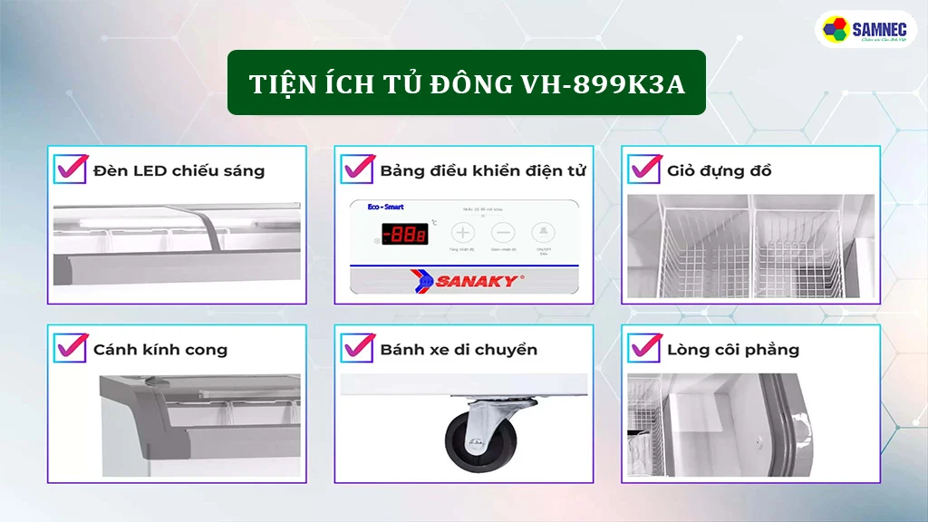 Tiện ích của tủ đông