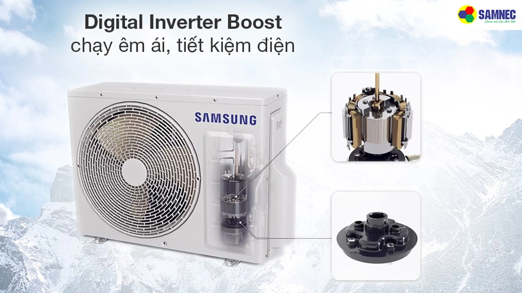 Điều hòa Wind-Free Inverter 2.5 HP Samsung AR24CYFCAWKNSV- Công nghệ tiết kiệm điện
