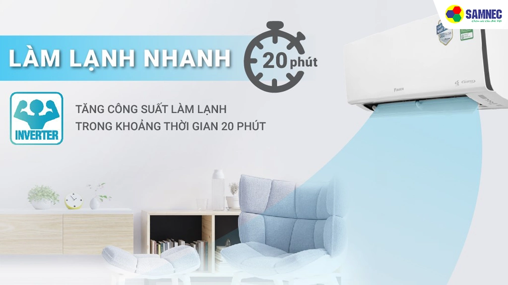 https://samnec.com.vn/dieu-hoa/dieu-hoa-2-chieu-12000btu-inverter-daikin-fthf35xvmv- Công nghệ làm lạnh