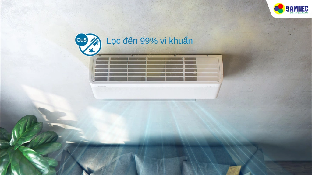 Điều hòa Wind-Free Inverter 2.5 HP Samsung AR24CYFCAWKNSV- Lọc không khí