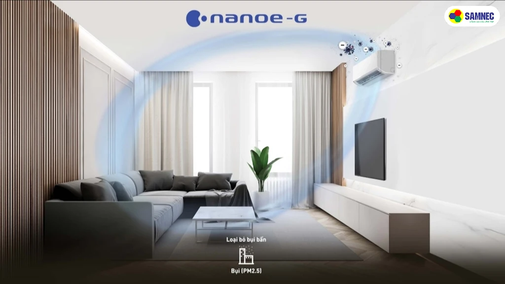 Công nghệ nanoe-g lọc sạch bụi bẩn và vi khuẩn
