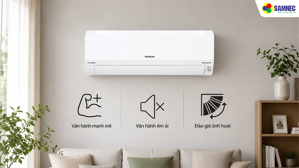 Điều hòa 1 chiều Inverter 9000BTU Hitachi RAK/RAC-CH10PCASV- Tiện ích